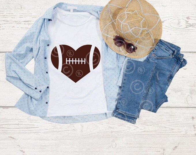 Football Heart PNG and JPG, Valentines Day, Sports png, Football Design, Super Bowl, Football Mom, Hearts, T-shirts, Valentine, Game Day