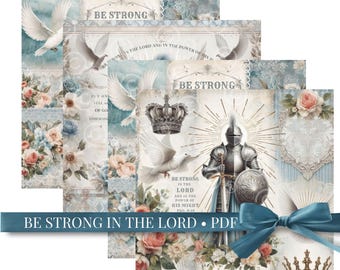 Armor of God Junk Journal Kit: Christian Bible Journaling Ephemera (PDF Download