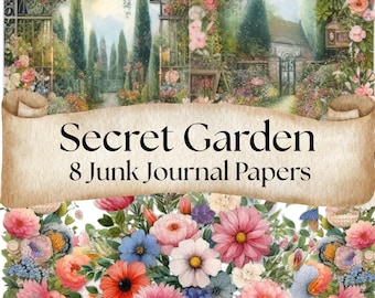 Secret Garden Cutouts: Vintage Flower Printables (PDF Download)