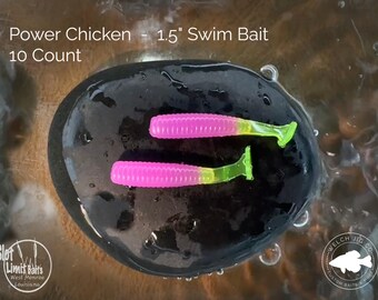 thumbnail image 2 of 50 Pack 2.75 Inch Crappie Fluke Soft Plastic Fishing Lures - Assorted Colors For Bass & Panfish 2 of 3