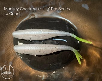 Soft Plastic: 3" Pro Series - Monkey Chartreuse