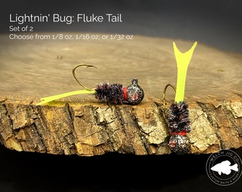 Fluke Tail: Lightnin' Bug Crappie Jigs