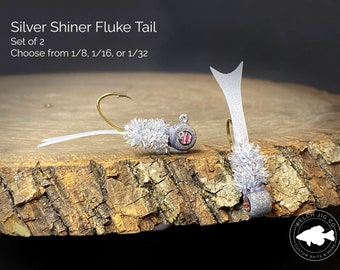 Fluke Tail: Silver Shiner Crappie Jigs