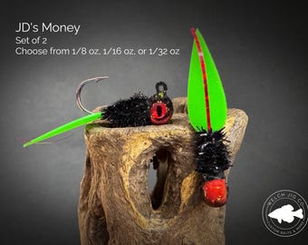 3X Tournament Series: JD's Money Crappie Jigs with Spade Silicone Tail