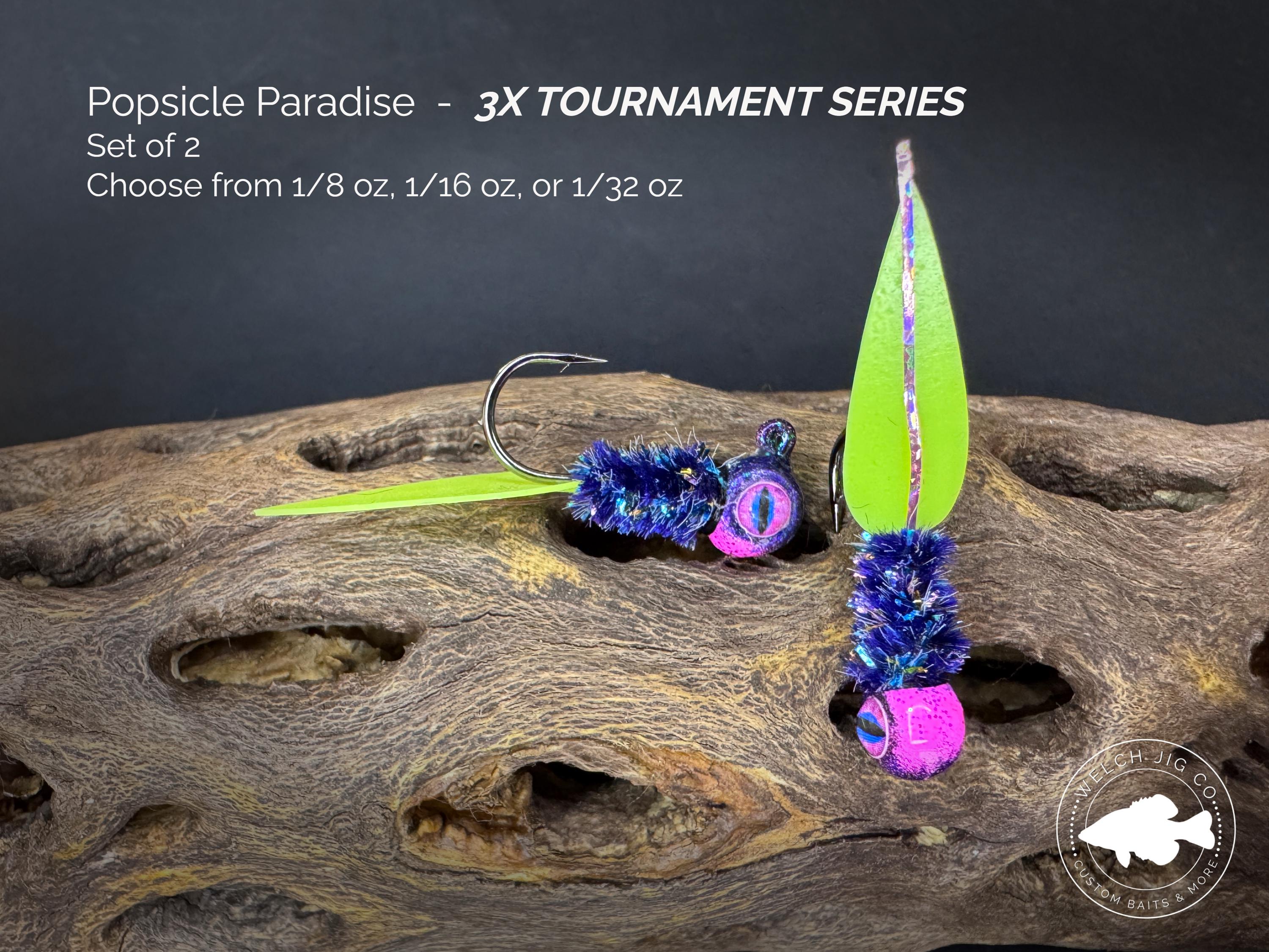3X Tournament Series: Popsicle Paradise Crappie Jigs With Spade
