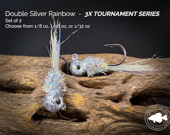 3X Tournament Series: Double Silver Rainbow Crappie Jigs