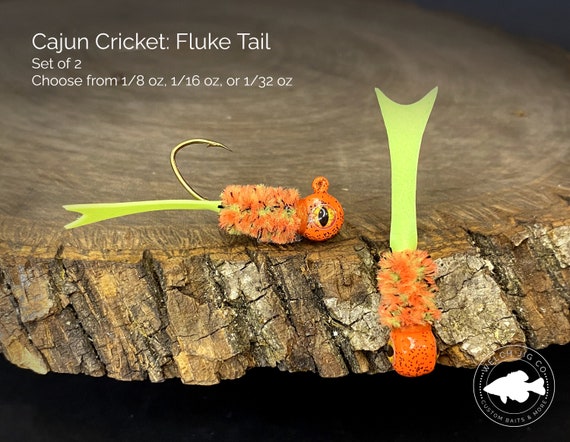Fluke Tail: Cajun Cricket Crappie Jigs