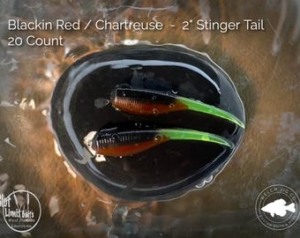 Soft Plastic: 2" Stinger Tail Black Ice Pink Crappie Baits - Etsy Soft Plastic: 2" Stinger Tail Black Ice Pink Crappie Baits - Etsy