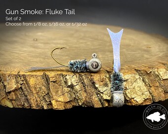 Fluke Tail: Gun Smoke Crappie Jigs
