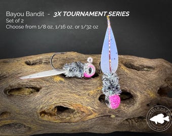 3X Tournament Series: Bayou Bandit Crappie Jigs with Spade Silicone Tail