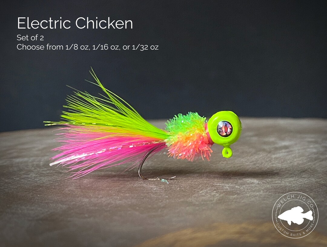 Electric Chicken Crappie Jigs Etsy