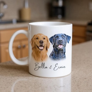 Individuelle Hundetasse Fototasse, personalisiertes Geschenk für Tierliebhaber