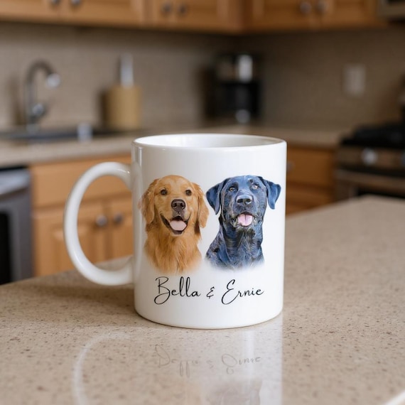 Custom Dog Coffee Mug, Multiple Dog Mugs, Pet Lover Gift