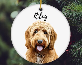 Personalized Pet Ornament from Photo, Pet Loss Portrait, Custom Pet Ornament, Christmas Dog Memorial Ornament, Personalized Dog Ornament