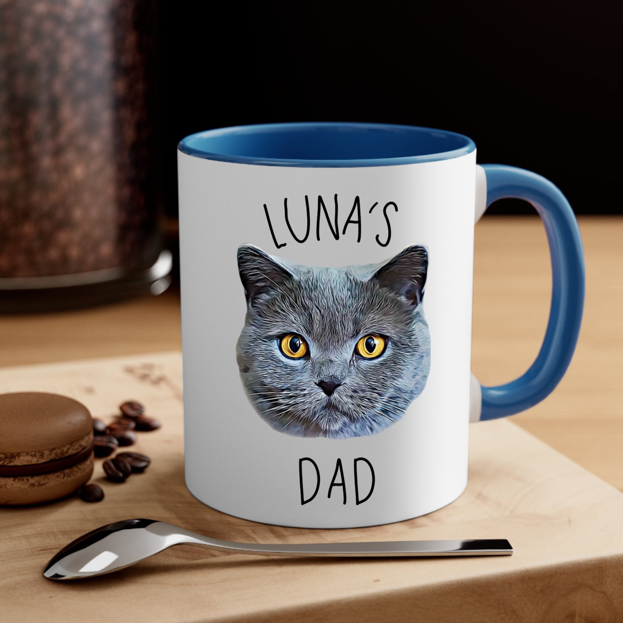 Custom Cat Mug, Cat Dad Gift, Personalized Cat Lovers Mug, Custom Pet Mug, 11 oz