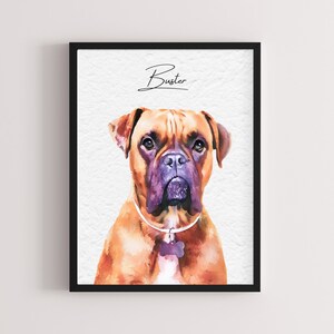 Custom Watercolor Portraits Using Pet Photo, Digital Dog Portraits, Cat Portraits, Custom Dog Portrait, Custom Pet Memorial Art, Digital Art