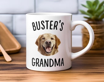 Personalized Dog Grandma Mug, Custom Photo Gift