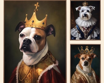 Retrato personalizado de mascota real, arte canino único (archivo digital)