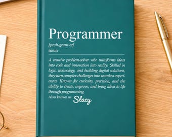 Personalized Programmer Journal, Custom Coding Notebook Gift, Software Developer Journal, Computer Programmer Gift