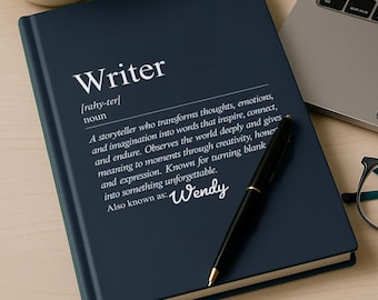 Personalized Writer Journal, Custom Author Notebook Gift, Creative Writing Journal, Writer Gift for Authors and Book Lovers