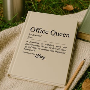 Personalized Office Queen Journal, Empowering Coworker Gift