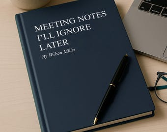 Meeting Notes I’ll Ignore Later Funny Notebook, Office Humor Journal, Sarcastic Gift for Coworkers, Boss, or Work From Home Professionals