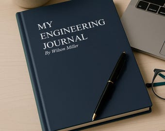 My Engineering Journal, STEM Notebook, Engineer Gift, Mechanical Engineering Logbook, Custom Professional Journal, Engineering Student Gift