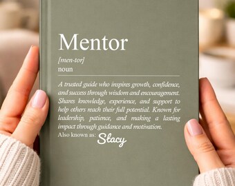 Personalized Mentor Journal, Custom Leadership Notebook Gift, Inspirational Mentor Notebook, Appreciation Gift for Mentor