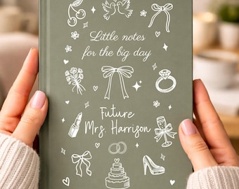 Personalized Letters to the Bride Book, Future Mrs Journal, Bridal Shower Guest Book, Advice for the Bride Notebook, Bride Gift