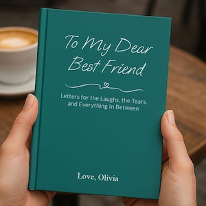 To My Dear Best Friend, Letters to My Best Friend Journal, Custom Name Gift, Personalized Friendship Notebook, Long Distance Bestie Keepsake