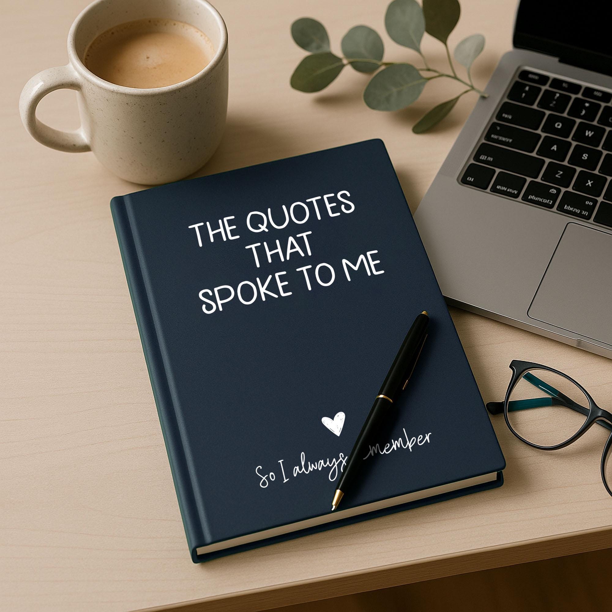 Quote Collection Journal, Reading Journal for Book Lover, Book Club ...