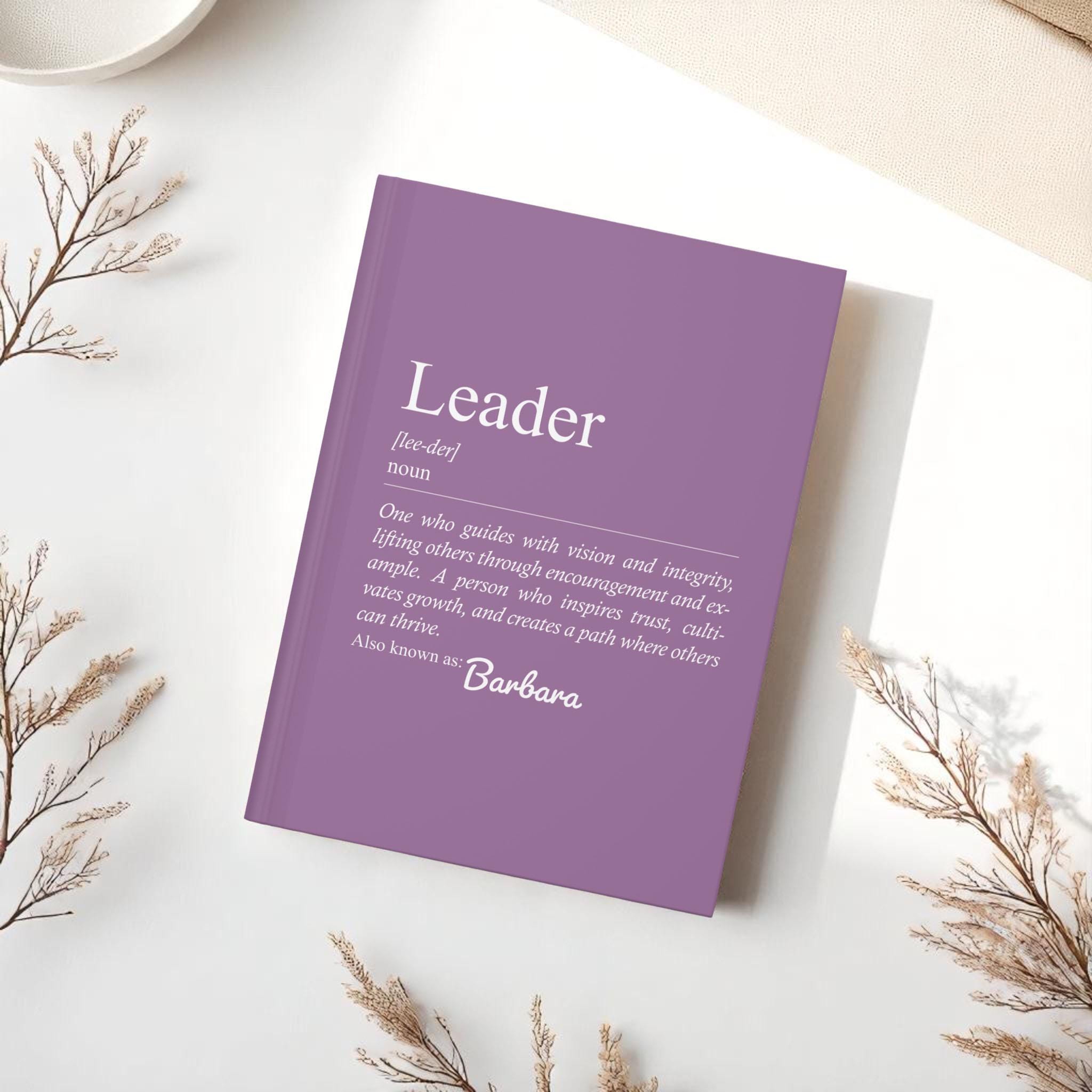 Leader Notebook Personalized Leader Notebook, Inspirational Gift, Custom Journal - Etsy