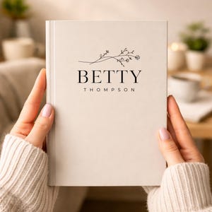 Journal personnalisé à couverture rigide avec nom, carnet de notes floral personnalisé, cadeau monogramme pour elle, agenda personnalisé, cadeau de rentrée image 3