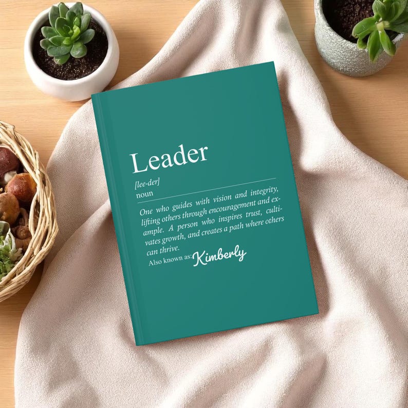 Leader Notebook Personalized Leader Notebook, Inspirational Gift, Custom Journal - Etsy