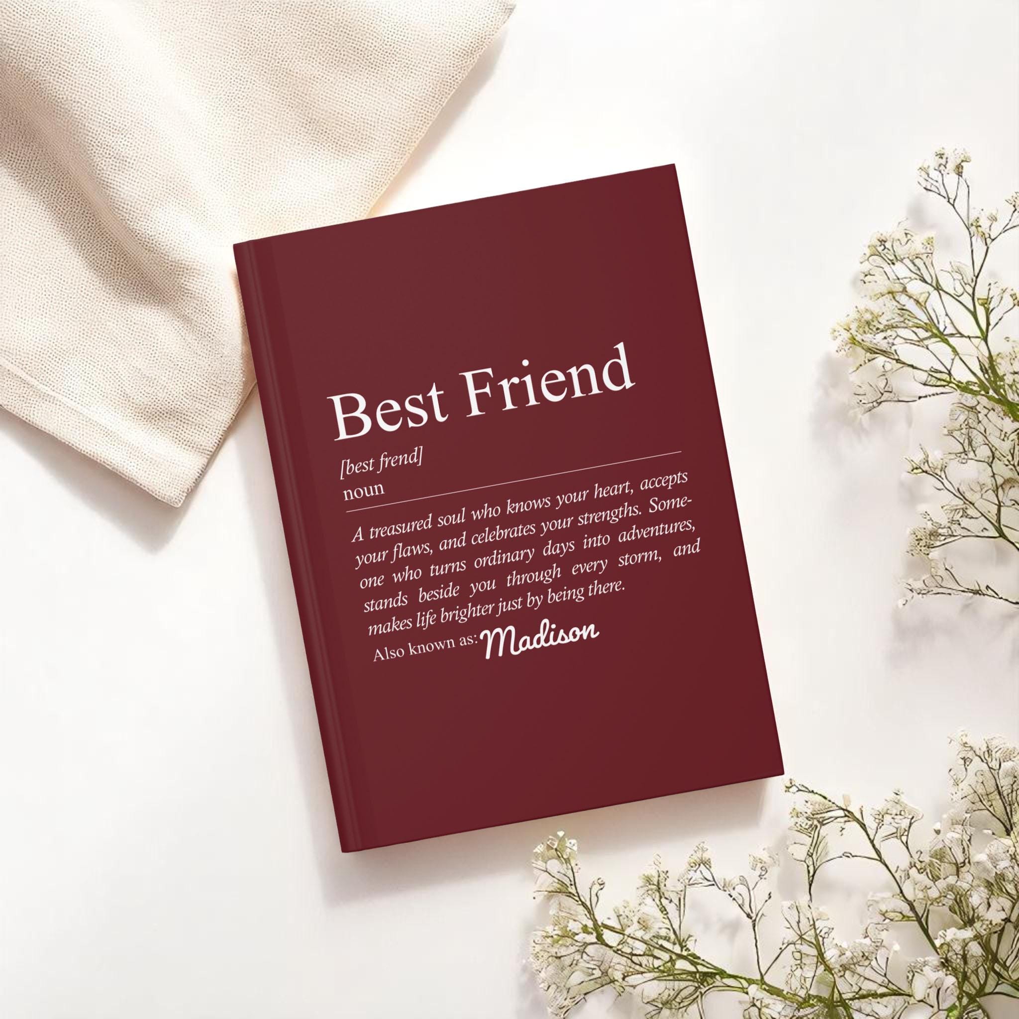 Notej Friend Personalized Best Friend Journal, Custom Friendship Gift, Meaningful ...