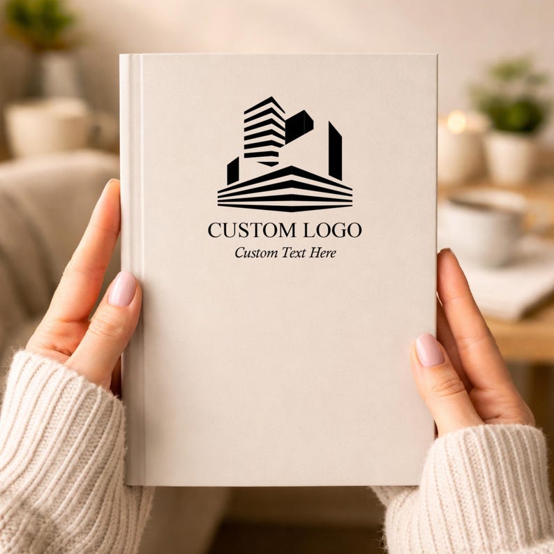 Custom Title Journal, Personalized Hardcover Notebook, Minimalist Gift for Writers, Readers & Dreamers, Custom Quote Book Cover Journal image 3