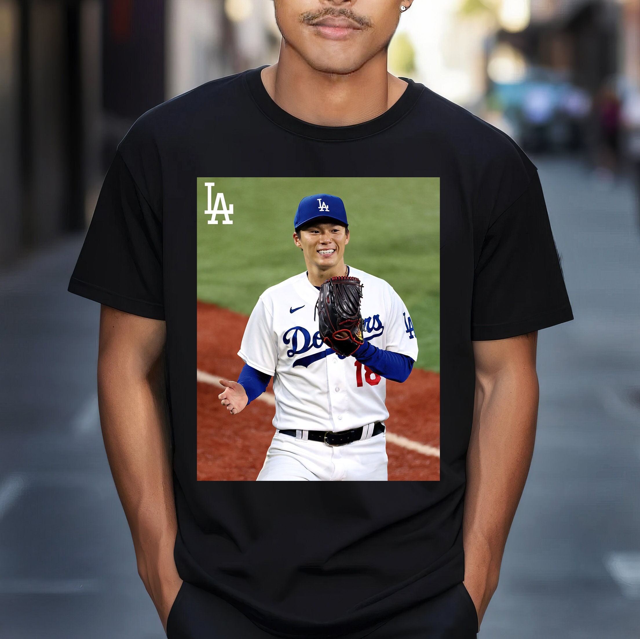 MC LA DODGERS YOSHINOBU YAMAMOTO TEE 青 Nike Men's Los Angeles Dodgers Yoshinobu Yamamoto #18 Blue T