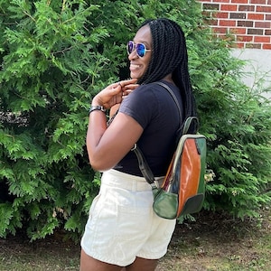 Olasumbo Lucca Italian Leather Backpack Purse