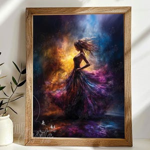 Eternal Flame, Fine Art Giclée Print, Vintage Painting, Artwork, Wall Art, Oil Watercolor Fine Art Print, Giclee Print