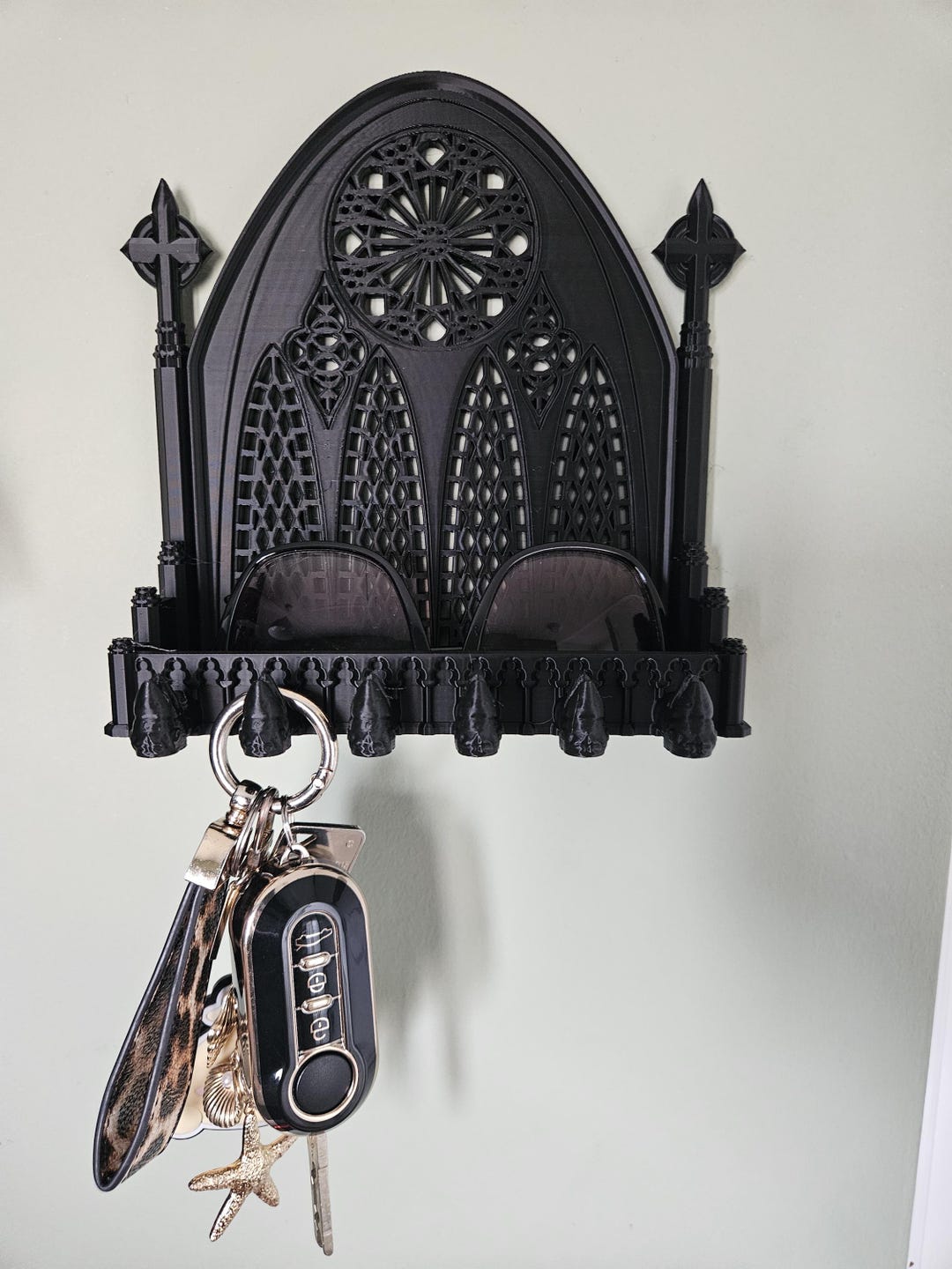 Gothic Cathedral Key Hanger With Ravens β Dark Wall Hook, Gothic Home ...