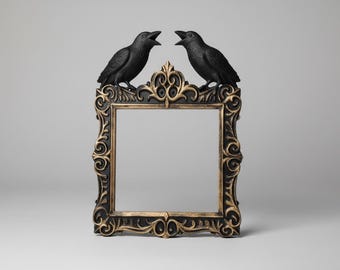 Young Cawing Raven Light Switch Surround | Gothic UK Wall Decor (Dark Academia)