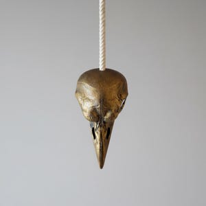 Schwarze Raben Schädel Lampe - Handbemalt - Dunkles Alternatives Dekor