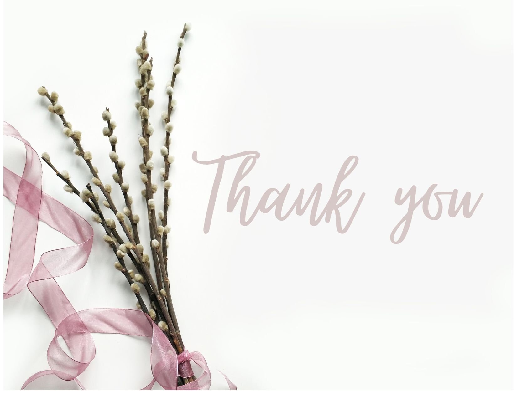 Printable Flower Thank You Card Template, Wedding, Engagement, Baby ...