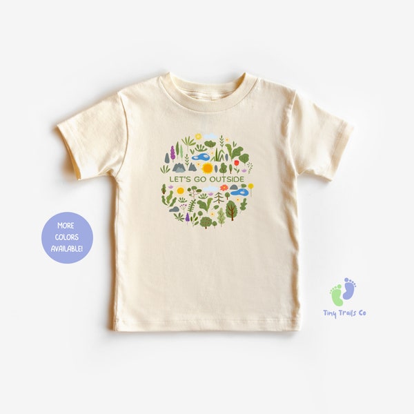 Outdoors Tee: Let's Go Outside | Illustrated Nature Inspired Tee for Little Adventurers and Explorers Who Love to Play Outside