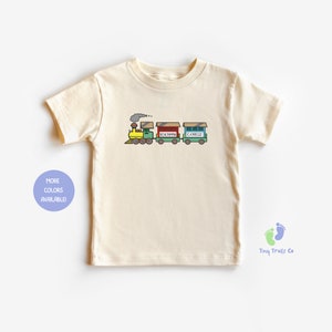 Personalized Toddler T-Shirt: Train with Personalization Perfect for Train Lovers and Any Occasion!