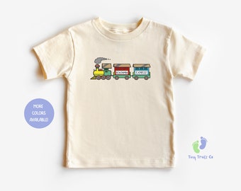 Personalized Toddler T-Shirt: Train with Personalization Perfect for Train Lovers and Any Occasion!