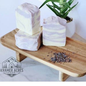 Lavender Goat Milk Soap/ Handmade Soap/Essential Oil Soap/Farm fresh milk soap/Organic Lavender Soap Bar/ Natural Lavender Goat Milk Soap