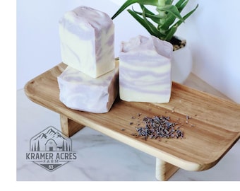 Lavendel zeep van geitenmelk/handgemaakte zeep/zeep met etherische olie/zeep met verse boerderijmelk/biologische lavendel zeep/natuurlijke lavendel zeep van geitenmelk