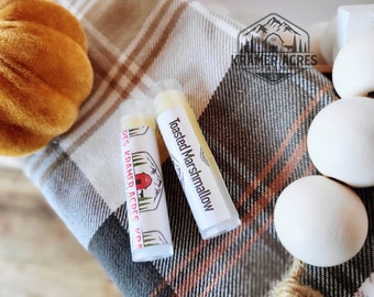 Pompoen marshmallow lippenbalsem/handgegoten biologische chapstick/pompoen lippenbalsem/ marshmallow lippenbalsem/lippenbalsem herfst/geurend