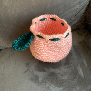 Crochet Peach Bag
